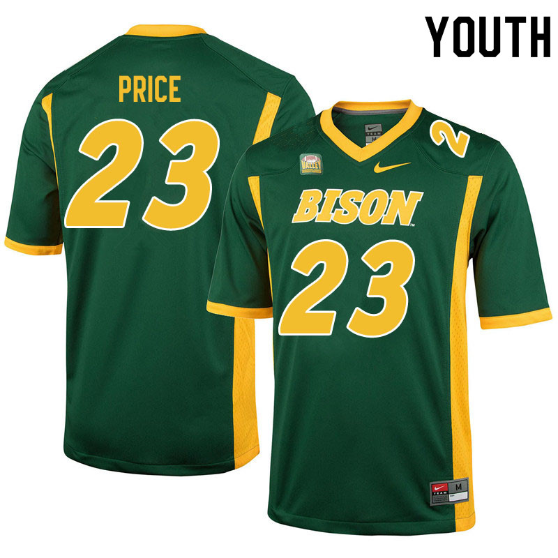 Youth #23 Jayden Price North Dakota State Bison College Football Jerseys Sale-Green